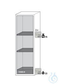 Equipment packages S90 2x HF.ML.5553shelfpowder-coated sheet steelRAL 7035...