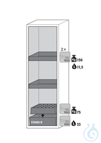 Equipment packages S90 2x HF.ML.27196tray shelfpowder-coated sheet...