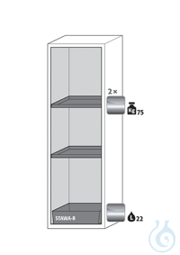 Equipment packages S90 2x HF.M.5774shelfstainless steel 1.4301, L= 75 kg1x...