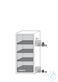 Equipment packages S90 3x HF.ML.5553shelfpowder-coated sheet steelRAL 7035...