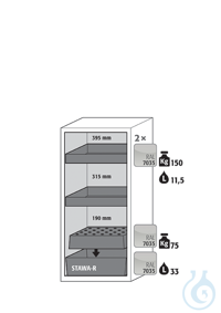 Equipment packages S90 2x HF.ML.27196tray shelfpowder-coated sheet...