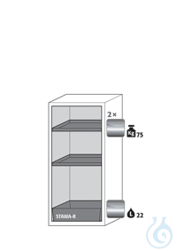 Equipment packages S90 2x HF.M.5774shelfstainless steel 1.4301, L= 75 kg1x...