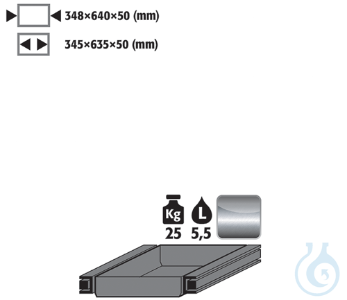 drawer st.steel 1.4301 raw for S90 B600T750 348...