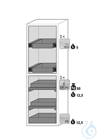 Equipment packages S90 2x HF.I.22805_Ndrawerpowder-coated sheet steelRAL 7035...