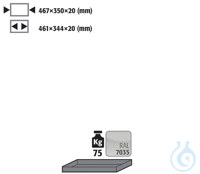 shelf sh.steel lam. for UB90 B590/1100 D=500 467x350x20 Shelf standardsheet...