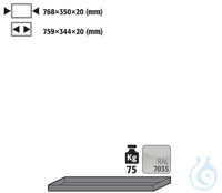 shelf sh.steel lam. for UB90 B890/1400 D=500 768x350x20 Shelf standardsheet...