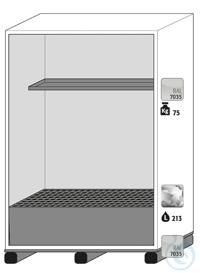 Equipment packages XL90 1x HF.I.10058_Nshelfpowder-coated sheet steelRAL 7035...