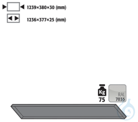 shelf sh.steel lam. for G90 B1400 1239x380x30 Shelf standard inclined for...