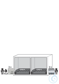 Equipment packages UB90 2x EP.ML.29237drawerpowder-coated sheet steelRAL 7035...