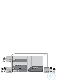 Equipment packages UB90 1x HF.ML.19443shelfpowder-coated sheet steelRAL 7035...