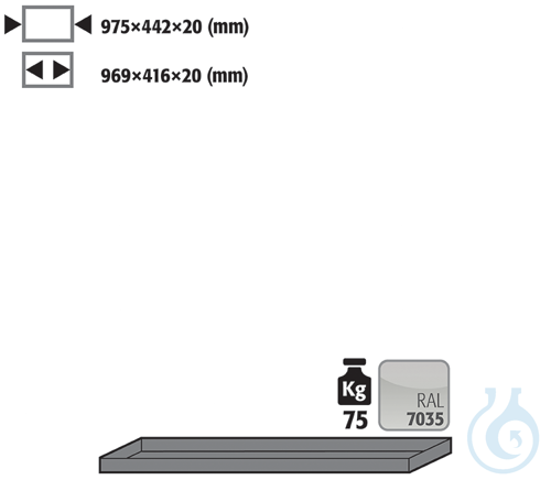 Fachboden St.bl. besch.gl. fuer UB90/UB30 B1100...