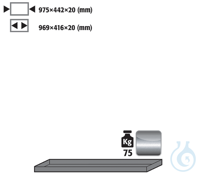 shelf st.steel 1.4301 raw for UB90/UB30 B1100 975x422x25 Shelf...