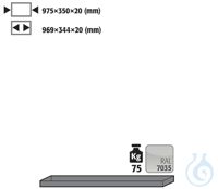 shelf sh.steel lam. for UB90 B1100 D=500 975x350x20 Shelf standardsheet steel...