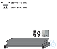 pull-out shelf AbZ sh.st. pow-coat./PP for CS B1055 955x485x112 Pull-out...