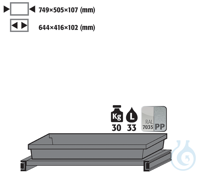 pull-out shelf AbZ with plastic sump sh.st. pow-coat./PP for CS B810...