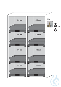 Equipment packages SL 8x HF.I.14537_Npull-out shelf AbZpanel melamine...