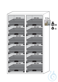 Equipment packages SL 12x HF.I.14537_Npull-out shelf AbZpanel melamine...