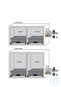 Equipment packages SL 2x HF.I.27353pull-out shelf AbZpanel melamine...