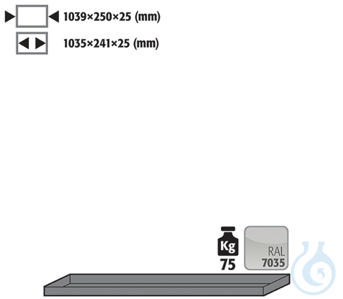 Fachboden St.bl. besch.gl. fuer G90 B1200 1039x...
