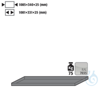 shelf sh.steel lam. for G30 B1200 1085x340x25 Shelf standardsheet steel...