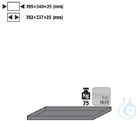 shelf sh.steel lam. for G30 B900 785x340x25 Shelf standardsheet steel...