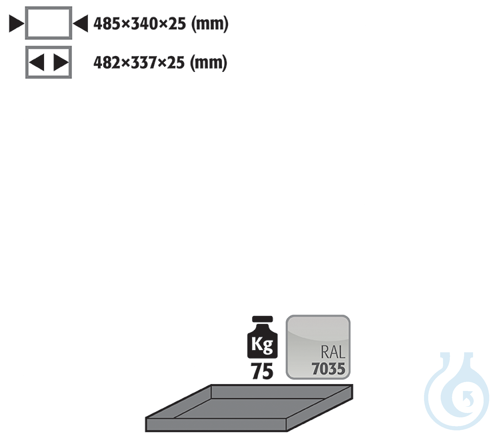 Fachboden St.bl. besch.gl. fuer G30 B600 485x34...
