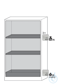Equipment packages Q90 2x HF.ML.5534shelf standardpowder-coated sheet...