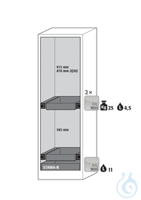 Equipment packages Q90 2x HF.I.22805_Ndrawer (standard)powder-coated sheet...