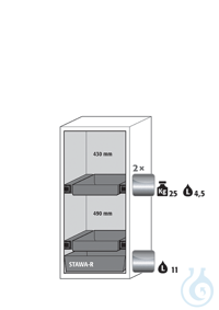 Equipment packages S90 2x HF.I.22806_Ndrawerstainless steel 1.4301, L= 25 kg,...