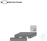 Transportsockel H=100 mm St. pulverb. für S90/S60 B600 595x610x118