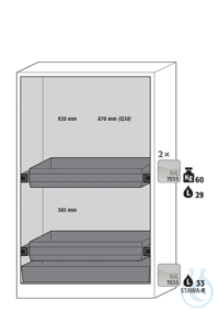 Equipment packages Q90 2x HF.I.22846_Ndrawer (standard)powder-coated sheet...