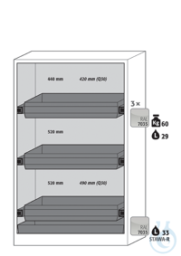 Equipment packages Q90 3x HF.I.22846_Ndrawer (standard)powder-coated sheet...