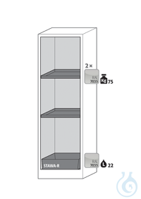 Equipment packages Q90 2x HF.ML.5553shelf standardpowder-coated sheet...