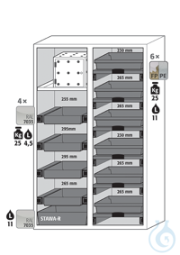 Equipment packages K90 4x HF.I.22805_Ndrawerpowder-coated sheet steelRAL 7035...