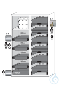 Equipment packages K90 4x HF.I.22806_Ndrawerstainless steel 1.4301, L= 25 kg,...