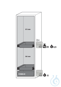 Equipment packages S90 2x HF.I.22805_Ndrawerpowder-coated sheet steelRAL 7035...