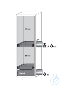 Equipment packages S90 2x HF.I.22806_Ndrawerstainless steel 1.4301, L= 25 kg,...