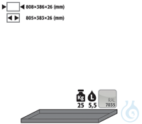 tray shelf sh.steel lam. for E/EP B950 808x386x50 Tray shelf (standard)sheet...