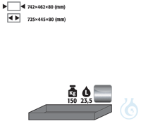tray shelf st.steel 1.4301 raw for Q90/S90 B900 742x507x83 Tray shelf...