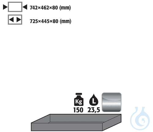 tray shelf st.steel 1.4301 raw for Q90/S90 B900...