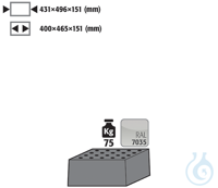 perforated insert Height = 151 mm sh.steel lam. for Q90/Q30 B600 431x496x151...