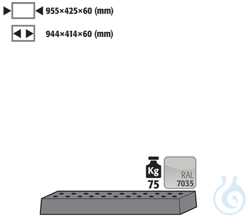 Lochblecheinsatz St.bl. besch.gl. für UB90/UB30 B1100 955x425x60