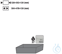 bottom collecting sump sh.steel lam. for Q90/Q30 B600 528x502x120 bottom...