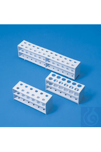 Reagenzglas-Gestell PP ø 18 mm hellgrau. Leicht, robust. Autoklavierbar bei...