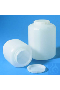 Weithals-Flasche PE-HD 5 lt natur/durchscheinend, achteckige Form, mit...