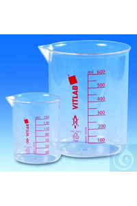 Becher/Messbecher PMP 25 ml glasklar nach DIN 12 331 und ISO 7056, aus...