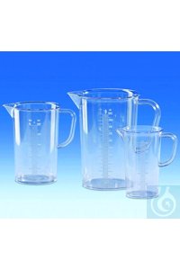 Messbecher SAN 3000 ml glasklar, mit gut ablesbarer, erhabener Skala, Ausguss...
