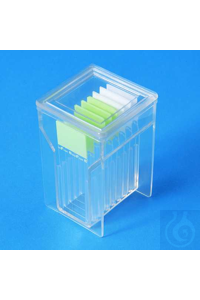 Färbe-Küvette TPX 55x55x90 mm mit Deckel. Chemikalien- und...