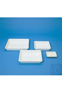 Laborschale PVC 195x245x45 mm innen weiss, aussen grau, mit Bodenrillen, sehr...