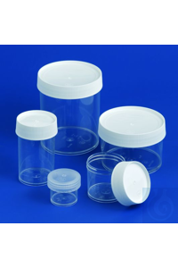 Runddose PMP 125 ml glasklar, in starker Ausführung, Deckel aus Polypropylen...